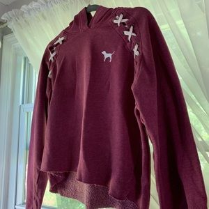 Plum Crop Top Sweatshirt